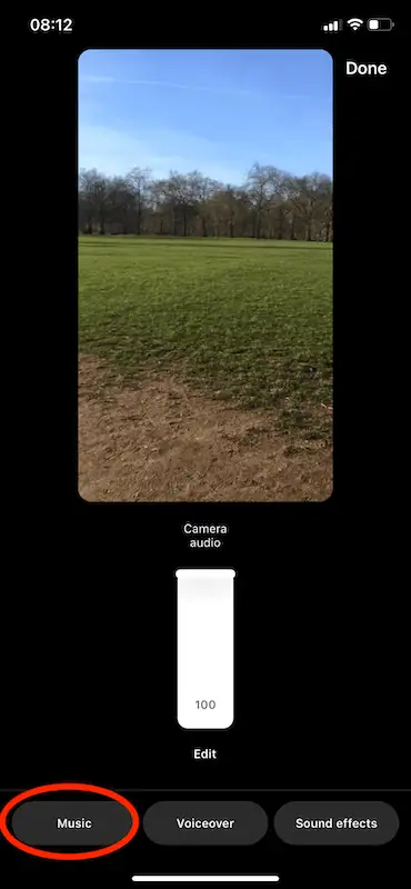 How to add music to instagram post 8 The image shows the instagram reel screen