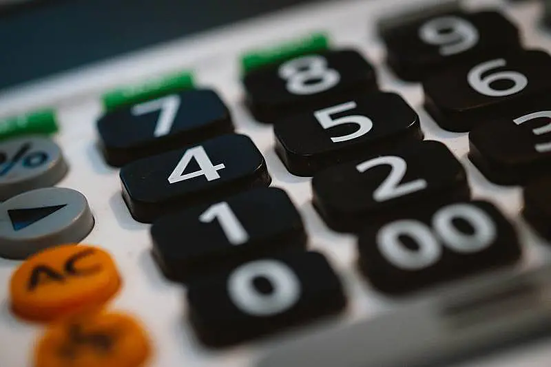 The image shows a calculator