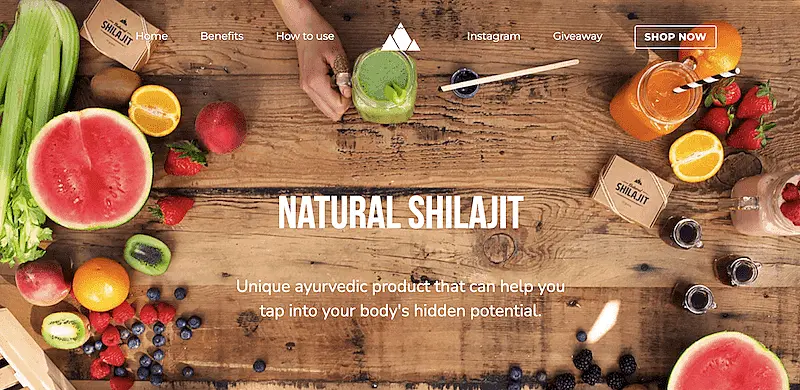 Natural Shilajit home page
