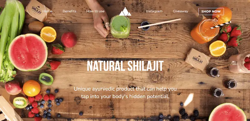 Natural Shilajit home page