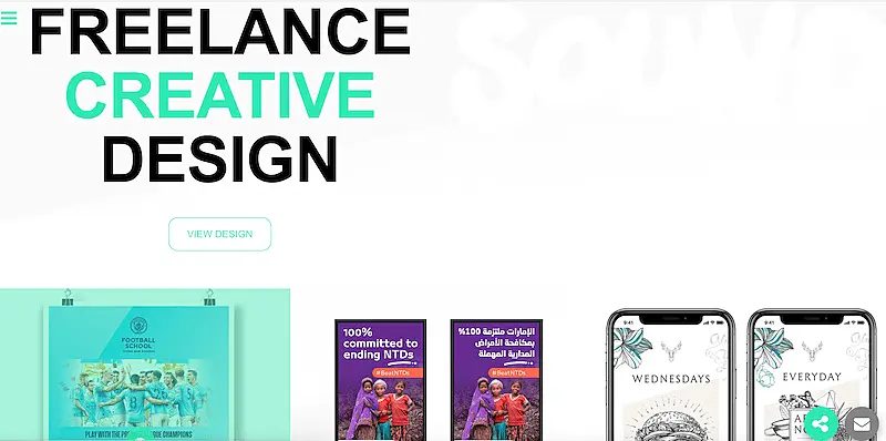 Sound Creative Design home page
