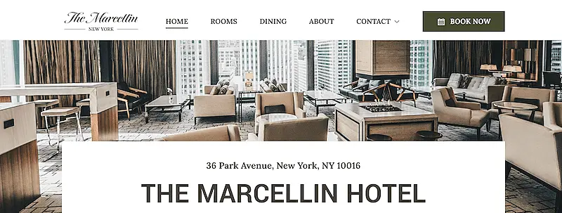 The Marcellin Hotel home page