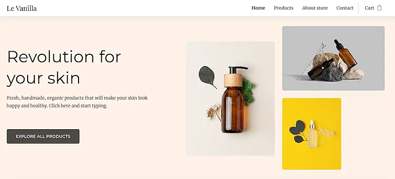 Le Vanilla home page