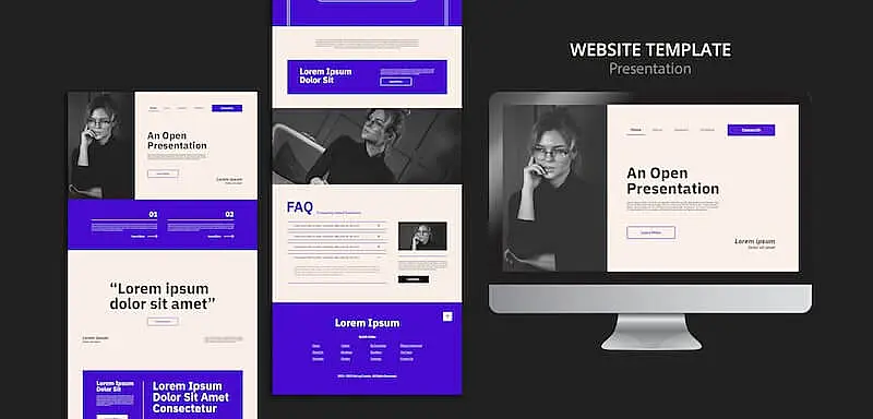 Website template example