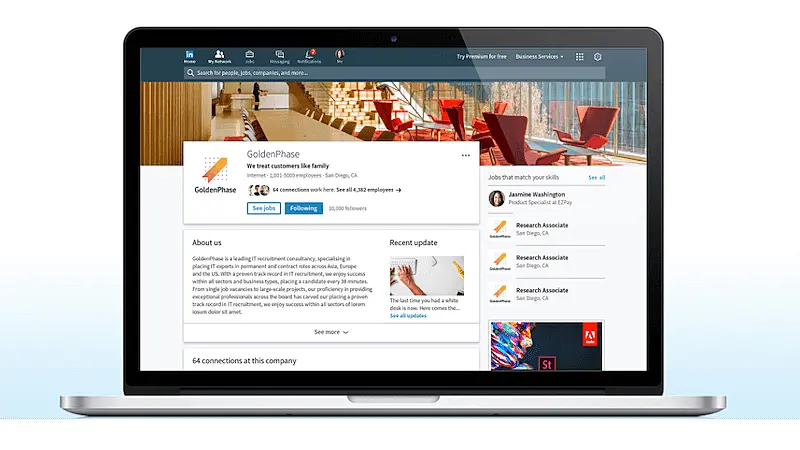LinkedIn Page example