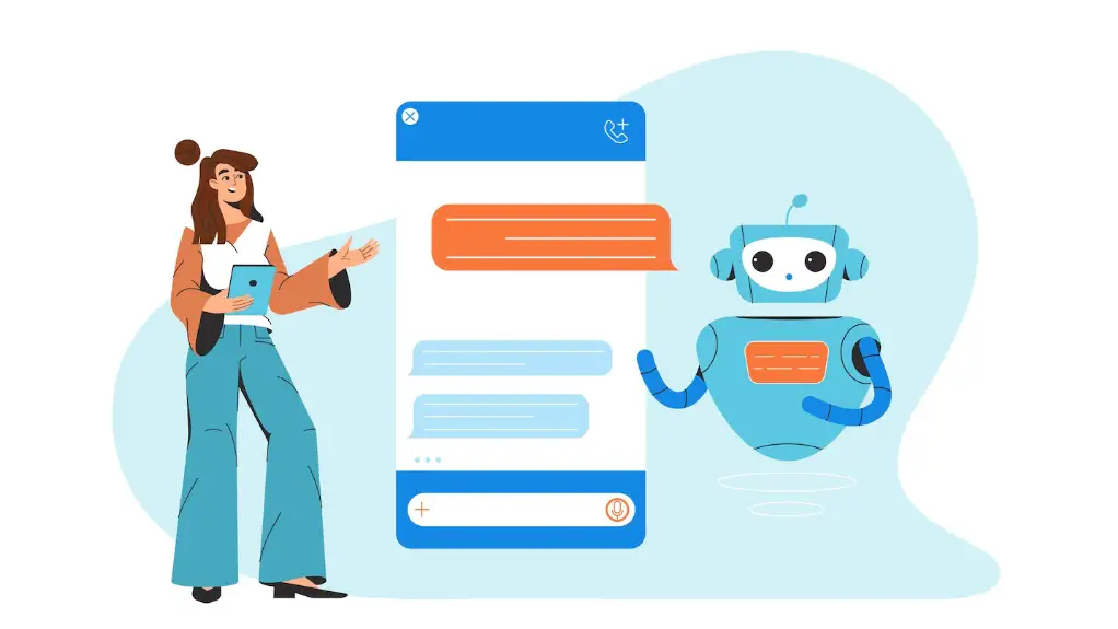 Ilustración de un robot de chat