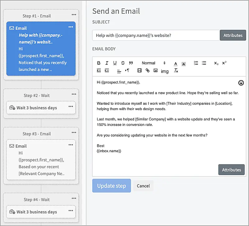The image shows and email 