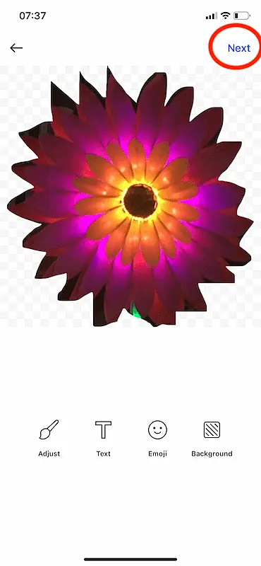 Sticker.ly print screen showing the sticker ready.