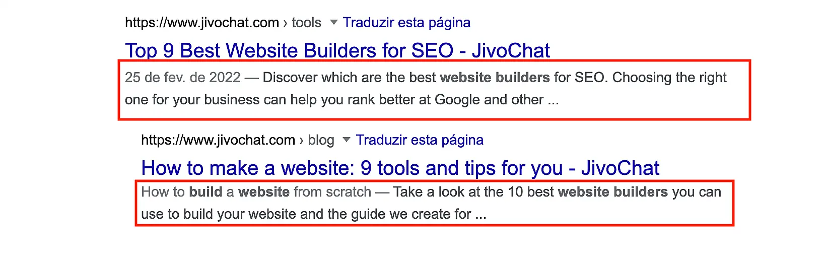 Meta description example