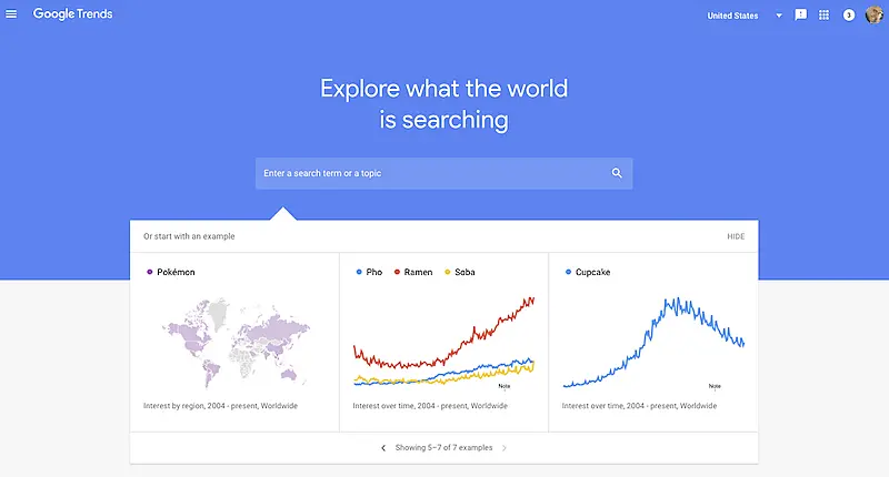 Google Trends page