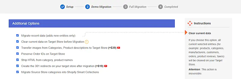 LixExtension additional options page