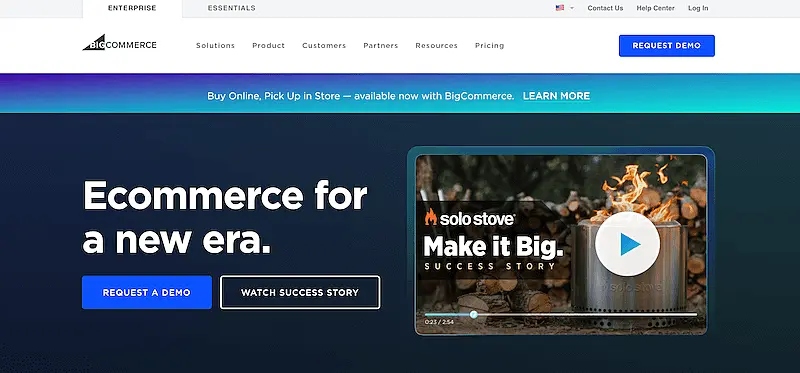 BigCommerce home page