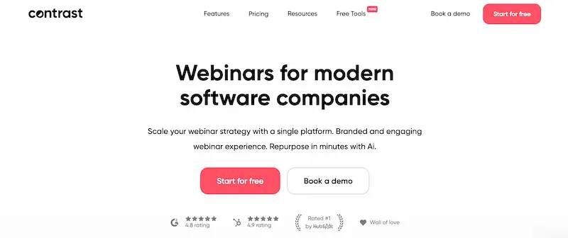 Webinar - Contrast Contrast home page