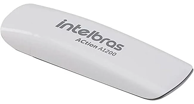 foto de um adaptador de wi-fi para pc Action A1200 da Intelbras