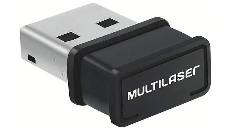 foto de um adaptador wireless com antes Multilaser RE035