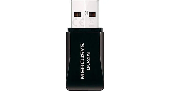 foto de um adaptador wireless Mercusys MW300UM