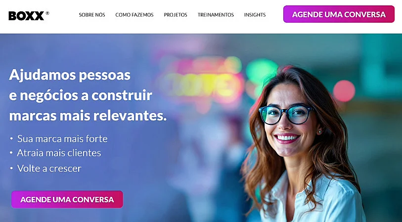 captura de tela da Boxx Branding