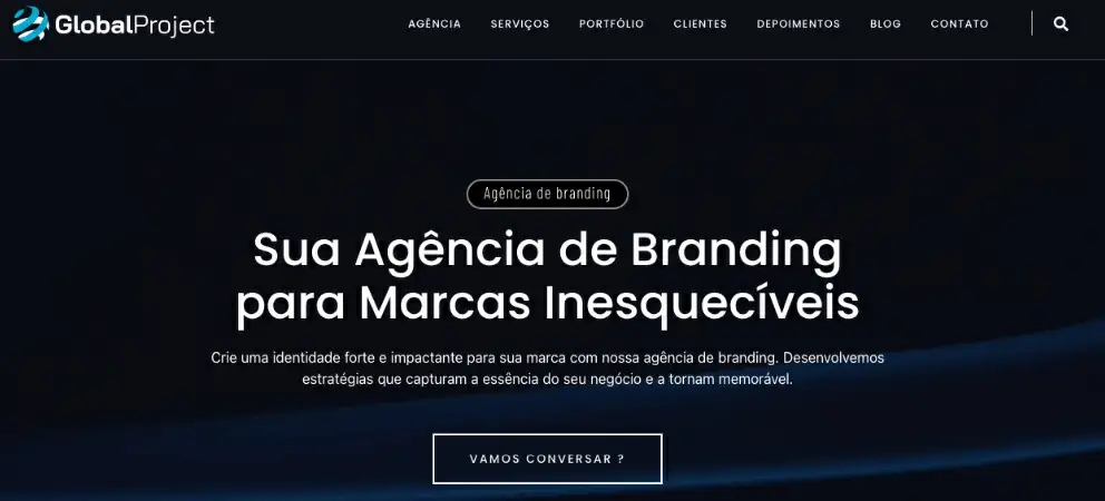 Agência de Branding captura de tela da GlobalProject