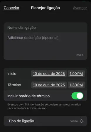 captura de tela do WhatsApp