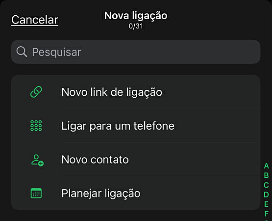 Captura de tela do WhatsApp