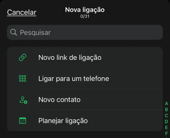 Captura de tela do WhatsApp