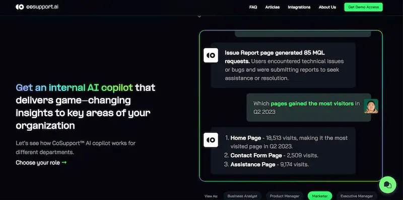 CoSupport page