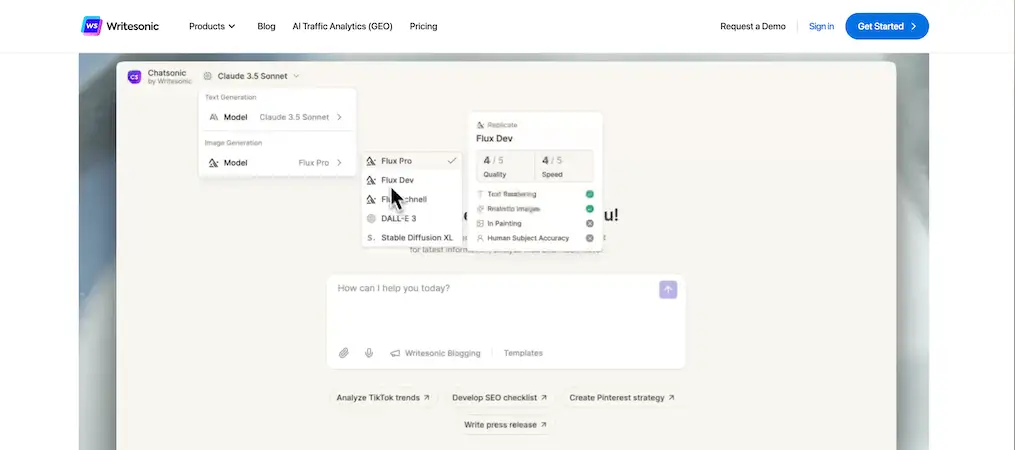 Writesonic website