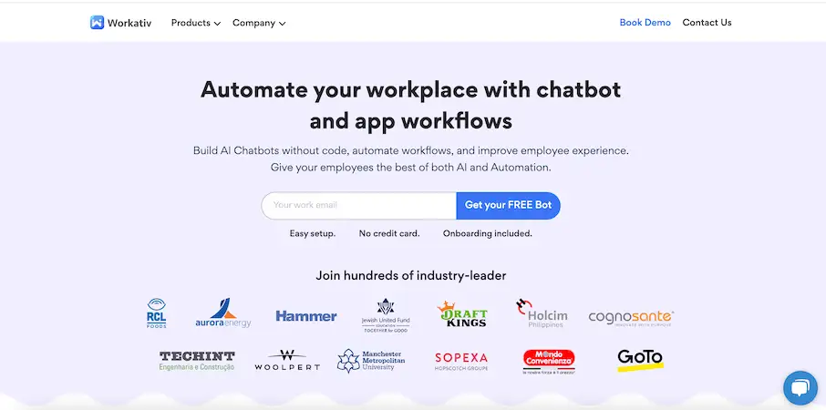 Workativ website