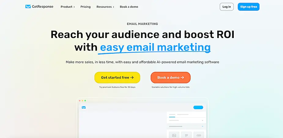 Get Response website