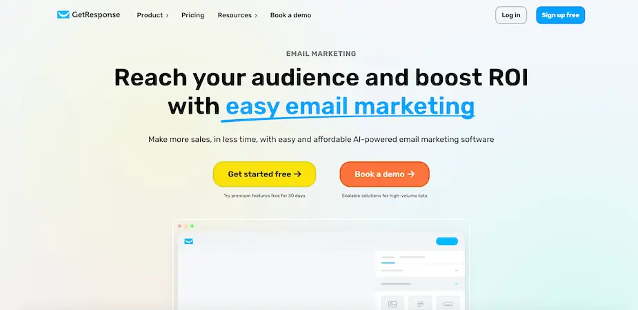 Get Response website