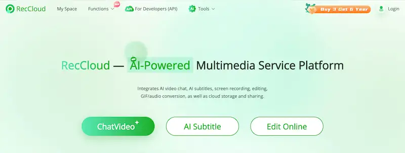 RecCloud website