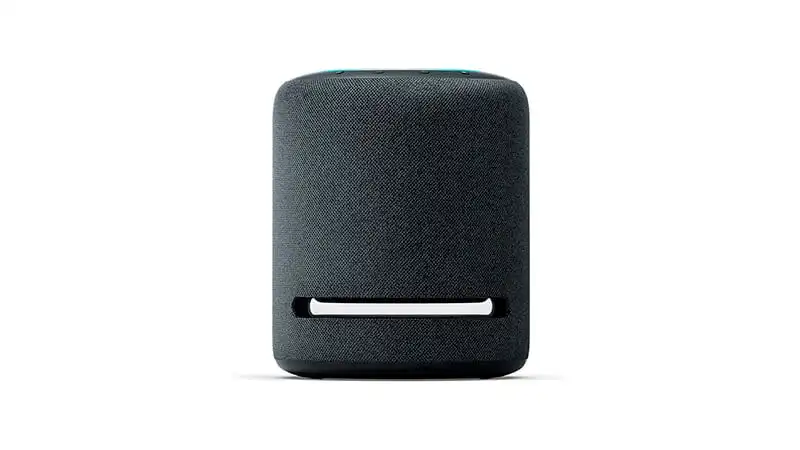 Echo Studio imagem que mostra um Echo Studio com Alexa