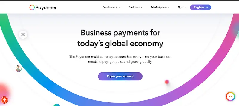 Alternatives to Paypal - Payoneer Payoneer website