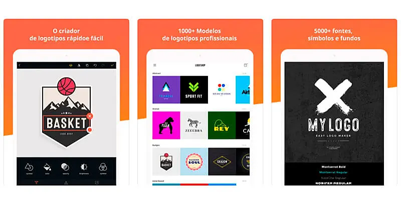 captura de tela do aplicativo para criar logomarca grátis logo maker shop