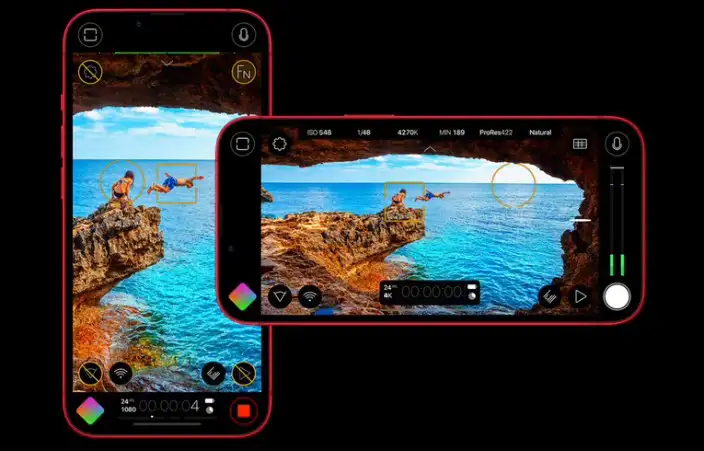 captura de tela do FiLMiC Pro