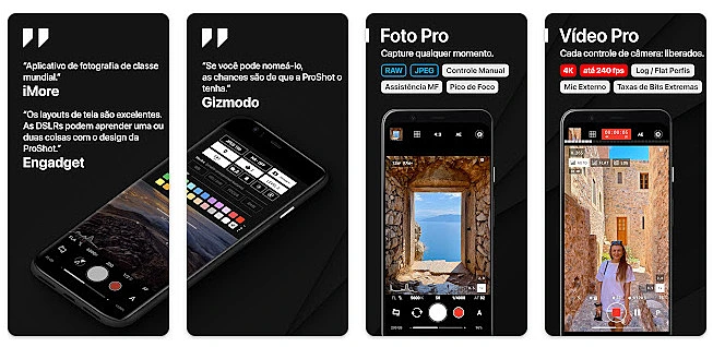 captura de tela do ProShot