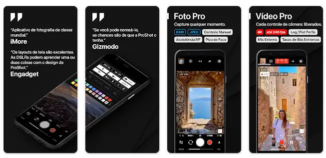 captura de tela do ProShot