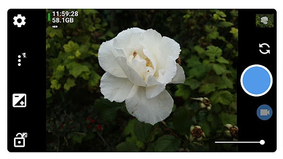 captura de tela do Open Camera