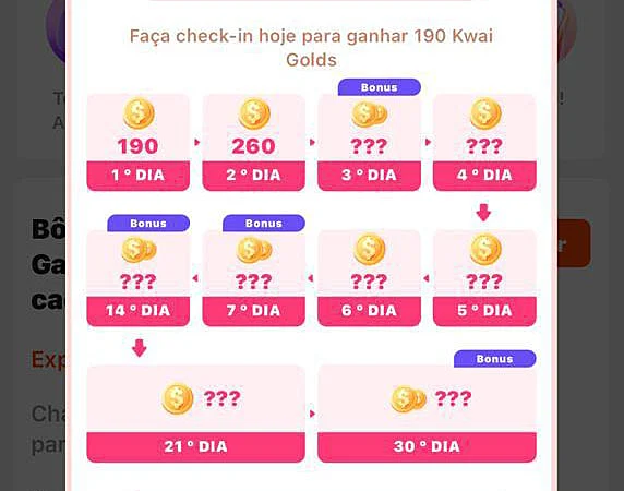 Captura de tela das recompensas Kwai