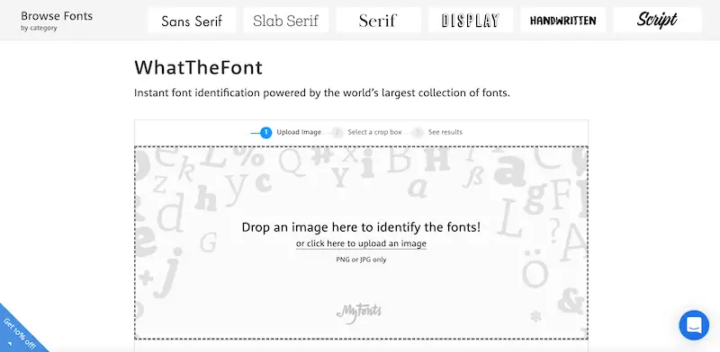 What the font website home page