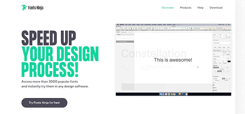 Fonts Ninja home page