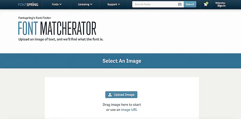 Fontsrpring Matcherator home page