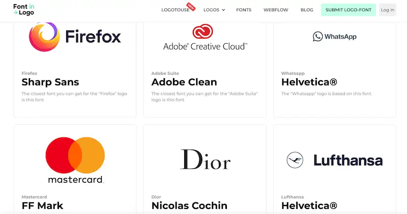 Font in Logo home page