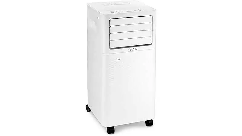 imagem de um ar condicionado portátil Elgin na cor branca