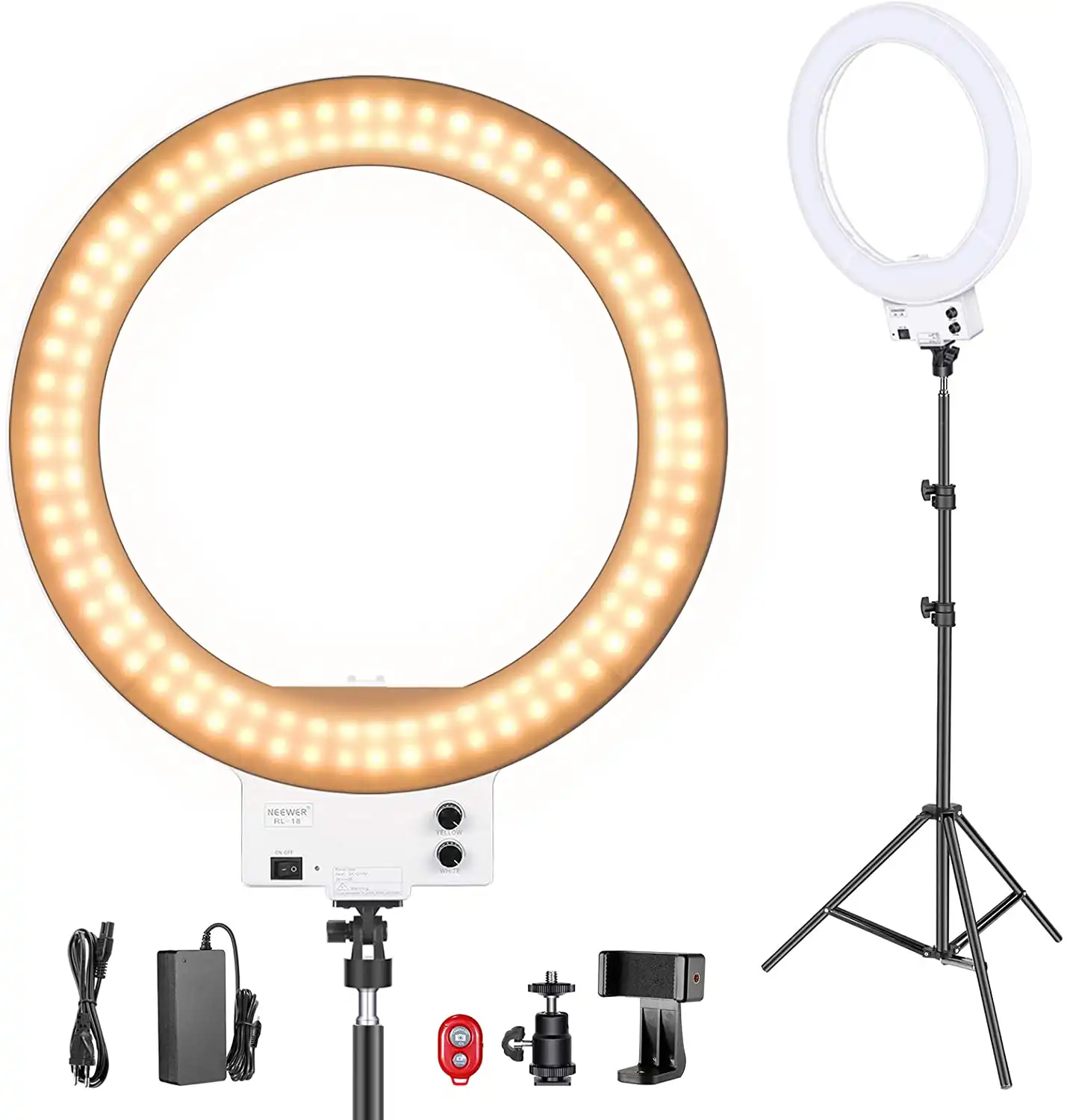 Neewer - Kit Standard de iluminación de luces LED SMD regulables de 18 pulgadas