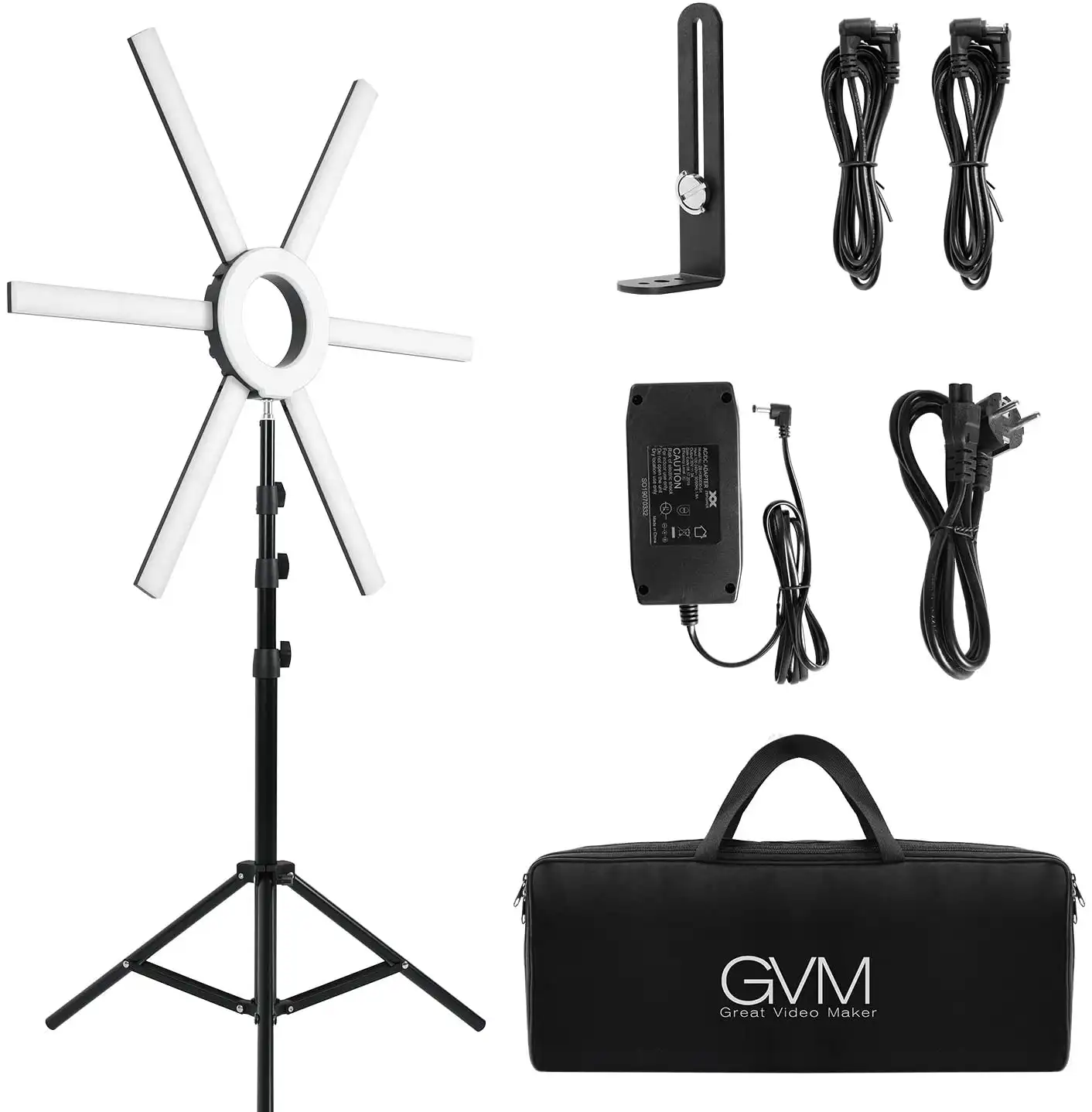 GVM – Set de iluminación para vídeo y aro de luz