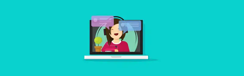 Ilustración de atención al cliente online vía chat