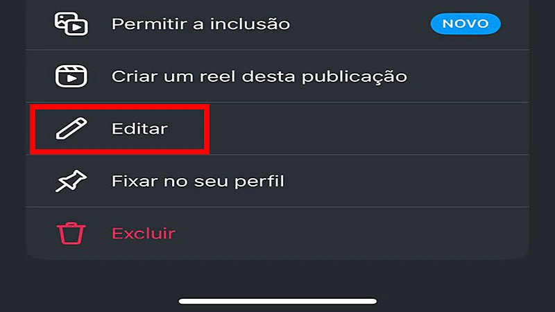 captura de tela do instagram
