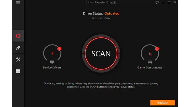 Driver Booster imagem que mostra a interface do atualizador de driver gratuito Driver Booster