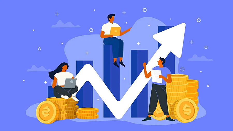 Ilustración de aumento de ventas